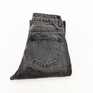 Polly Black Charcoal Wash Denim Jean Skinny Distressed Hem Style Size 2